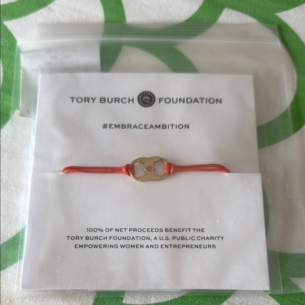 Tory Burch Gold and Orange Bracelet